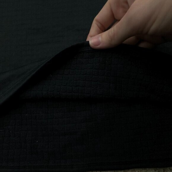 Patagonia Women Large Black Jacket 1/3 Zip Waffle Fleece Lined Chest Polartec - Picture 10 of 13